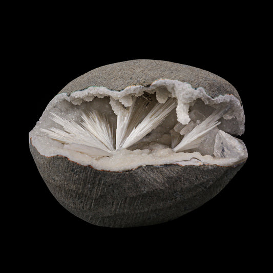 Scolecite geode Natural Mineral Specimen  # G 0001