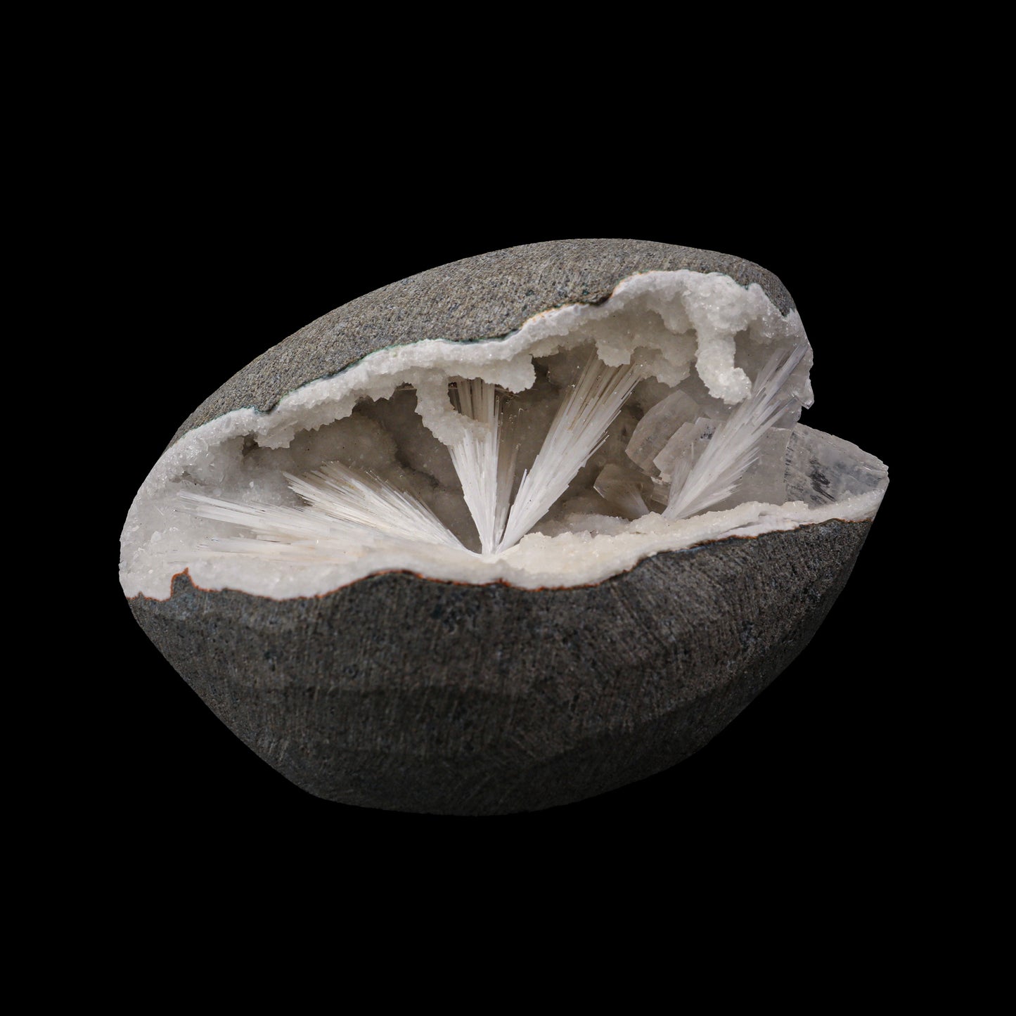 Scolecite geode Natural Mineral Specimen # G 0001