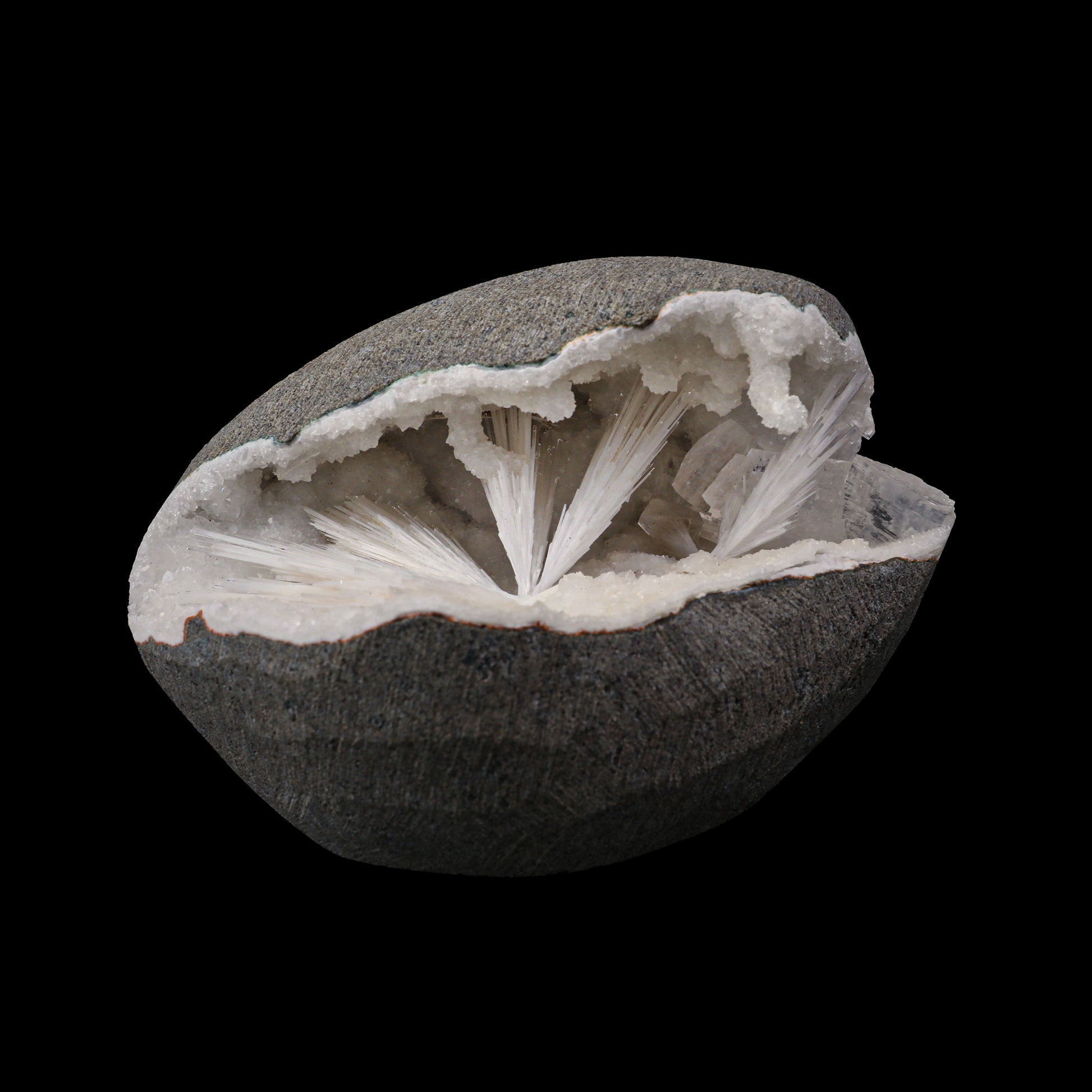 Scolecite geode Natural Mineral Specimen  # G 0001