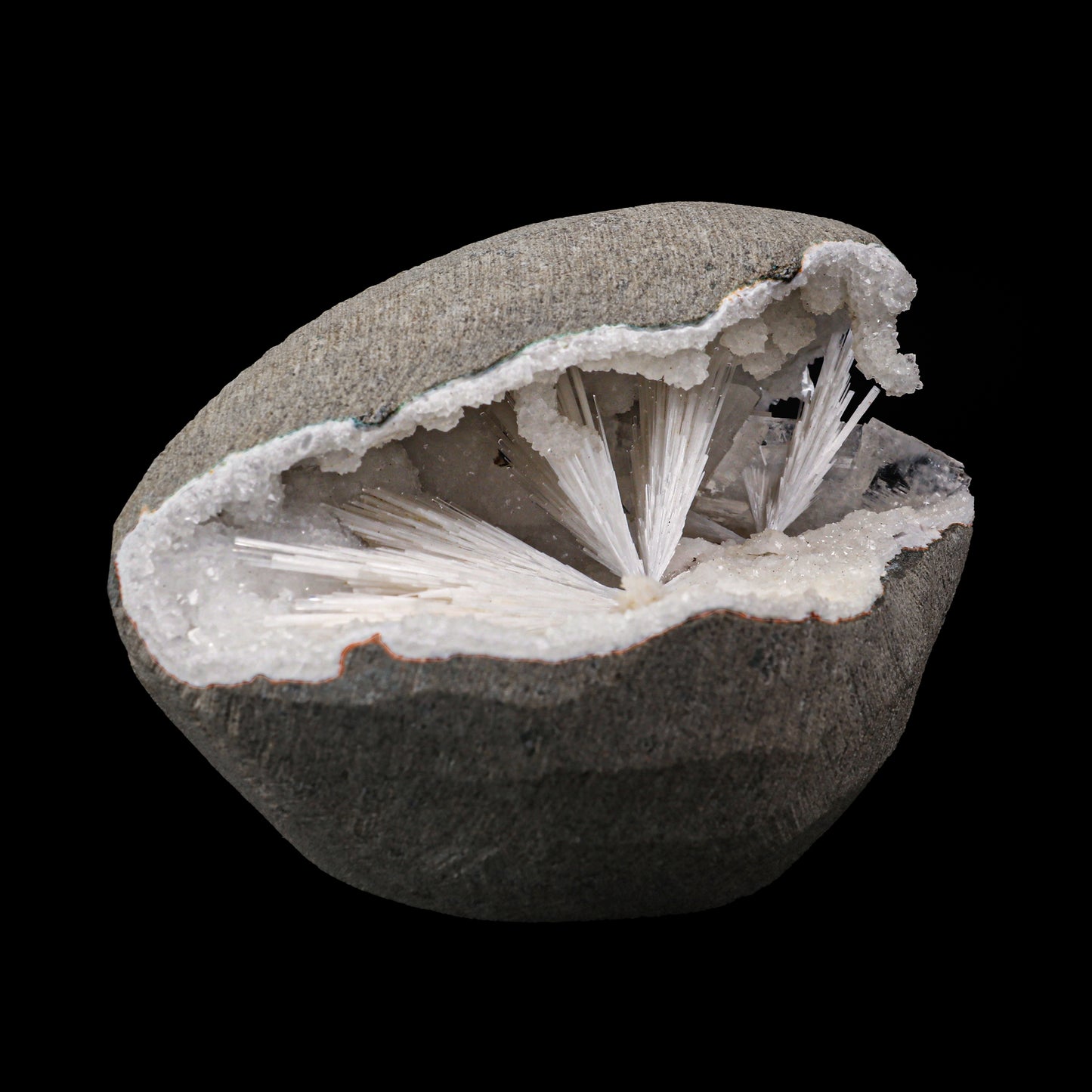 Scolecite geode Natural Mineral Specimen # G 0001