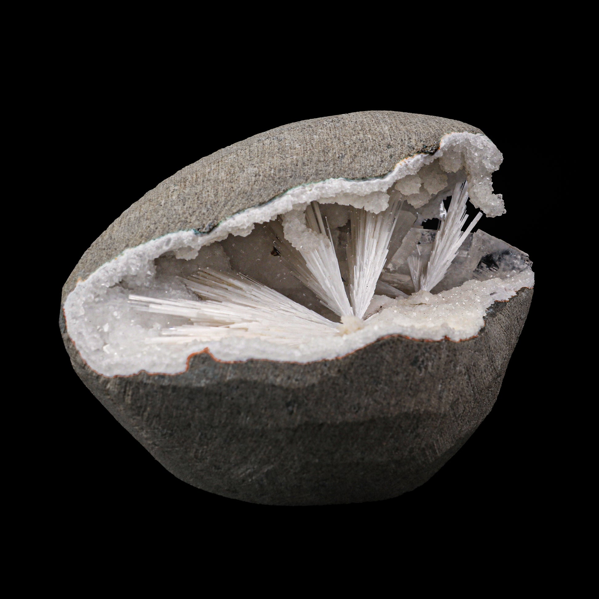 Scolecite geode Natural Mineral Specimen  # G 0001