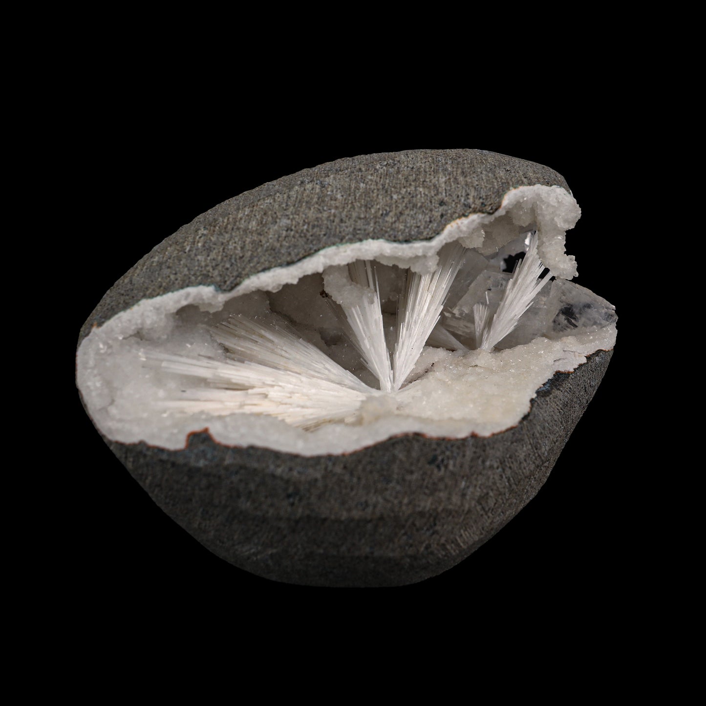 Scolecite geode Natural Mineral Specimen # G 0001