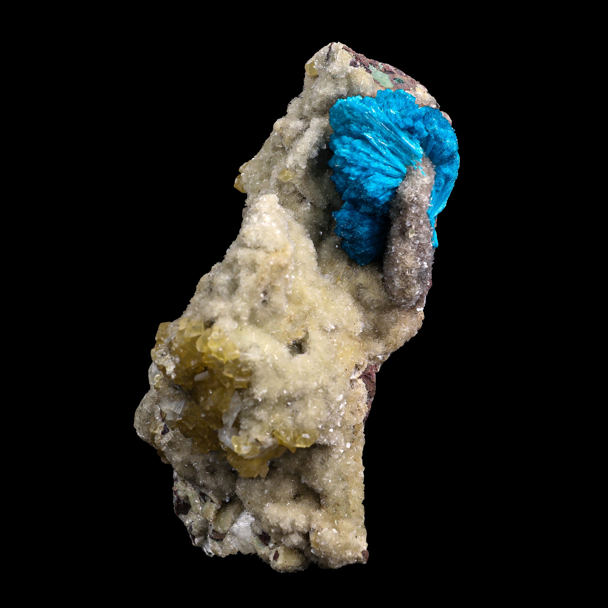 Cavancite with Calcite & Heulandite  Natural Mineral Specimen  # G 0005
