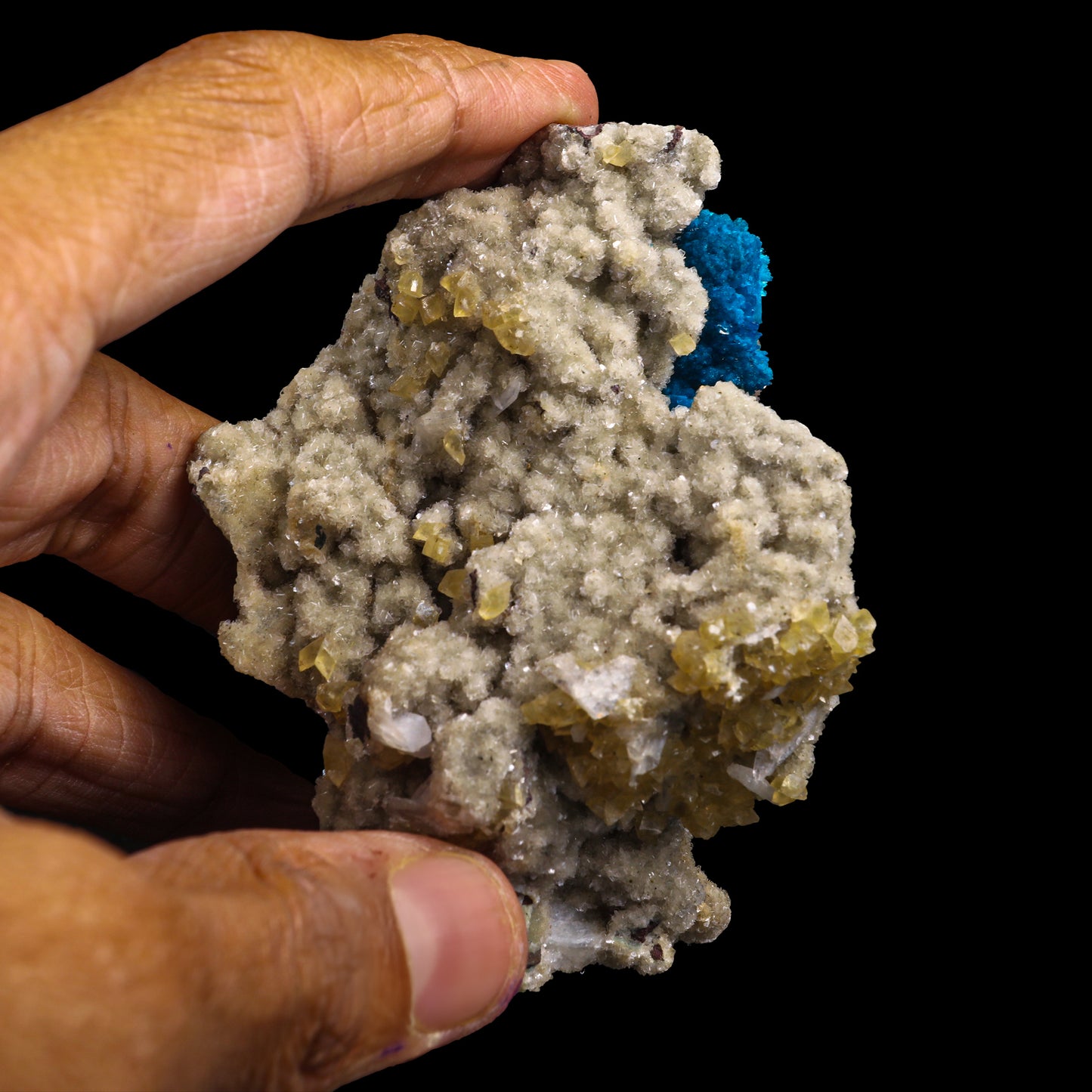 Cavancite with Calcite & Heulandite Natural Mineral Specimen # G 0005