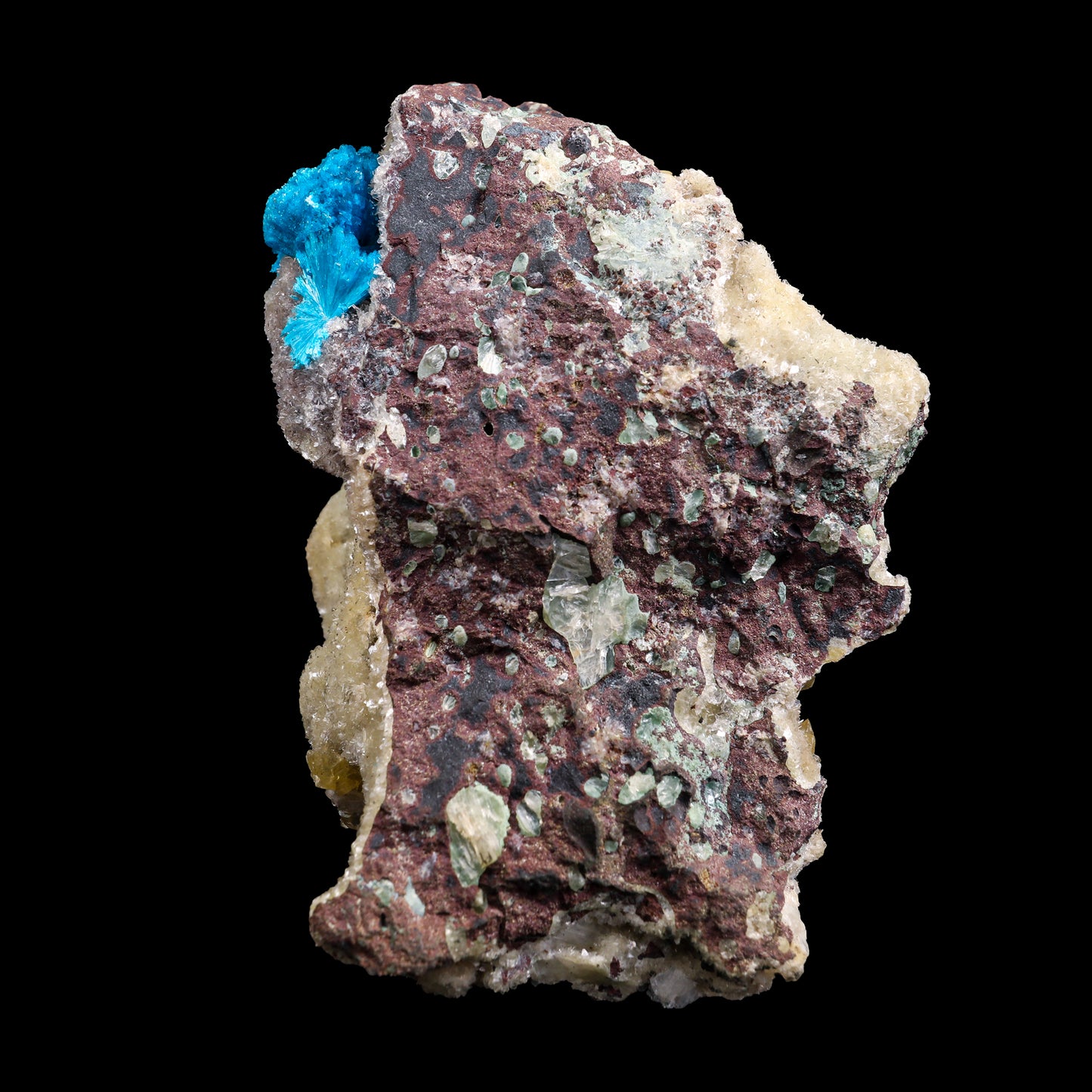 Cavancite with Calcite & Heulandite Natural Mineral Specimen # G 0005