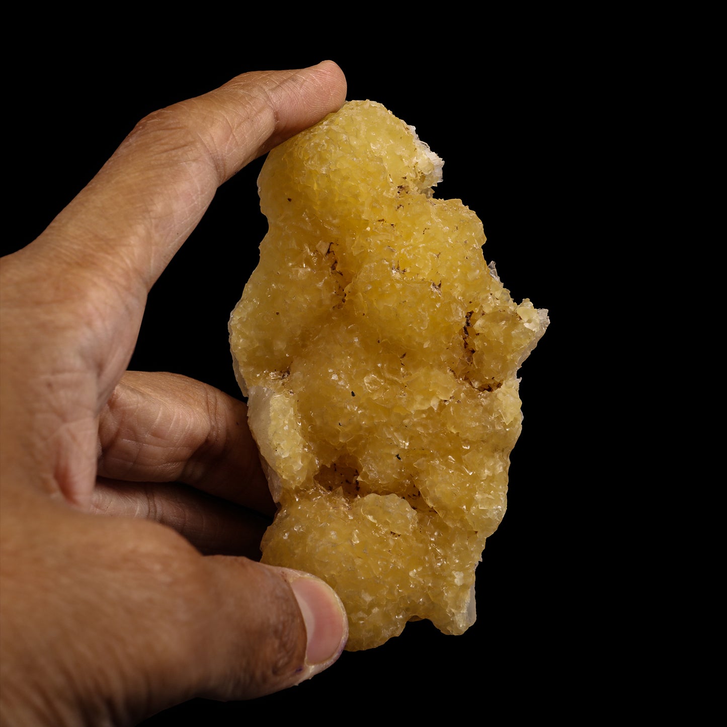 Honey Calcite with Stilbite Natural Mineral Specimen # G 0008