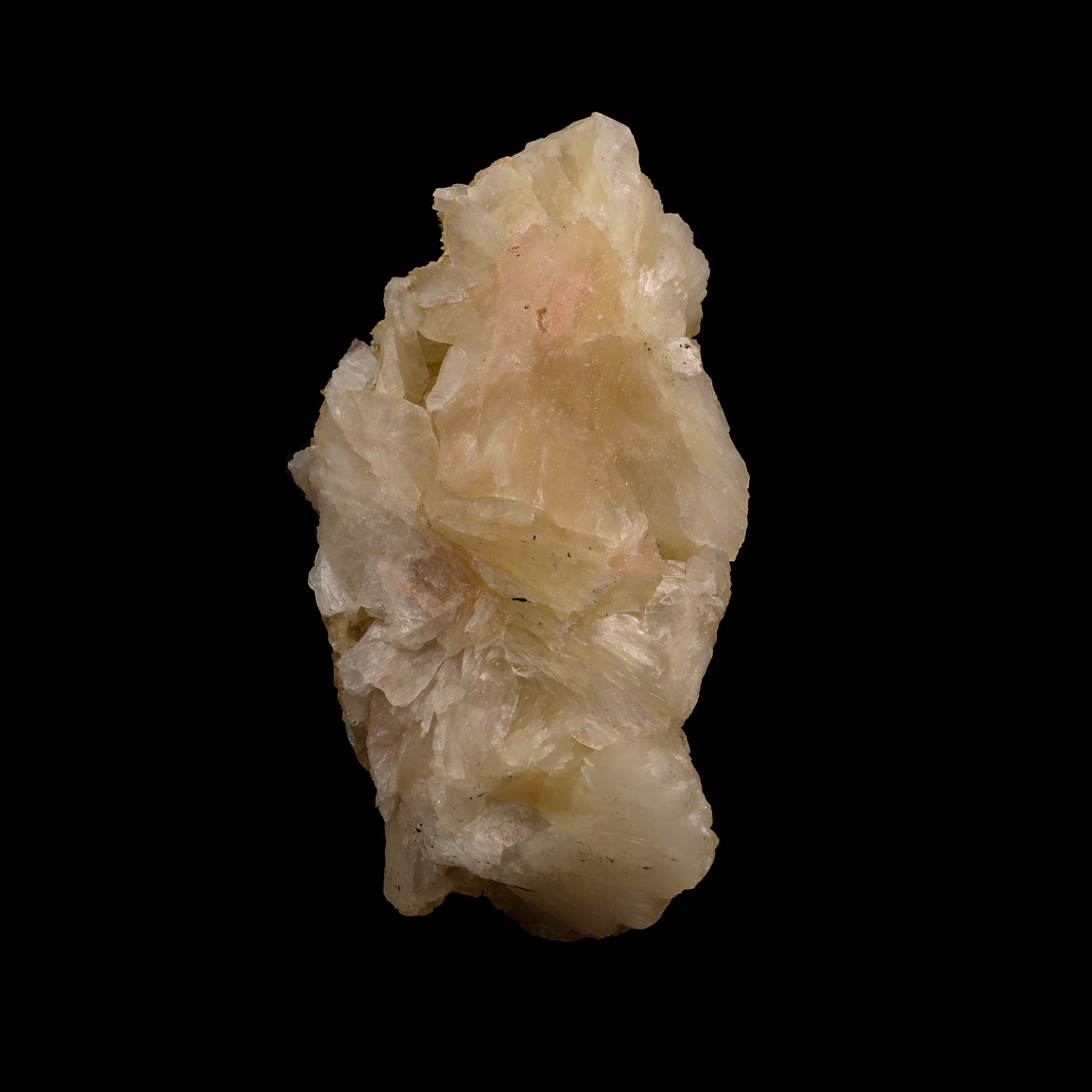 Honey Calcite with Stilbite Natural Mineral Specimen  # G 0008