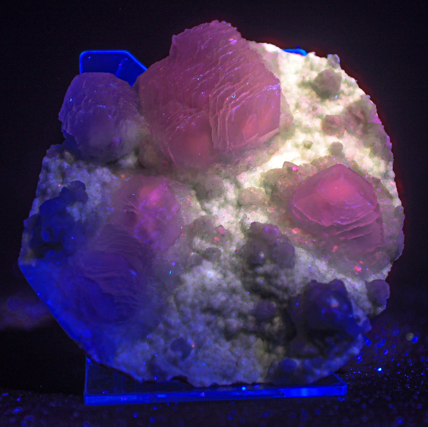 Rare Calcite on chaledony from Old School Mumbai Natural Mineral Specimen # G 0009