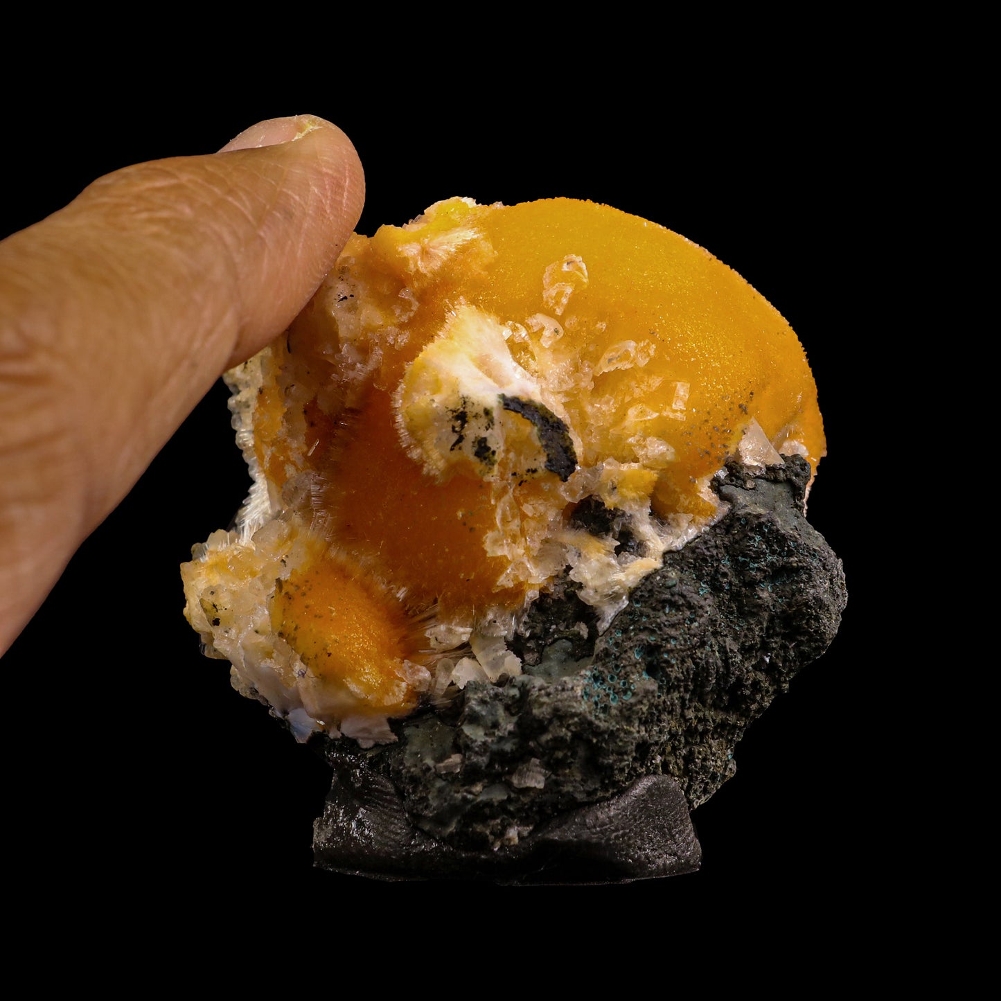 Orange Thomsonie Natural Mineral Specimen # G 0010