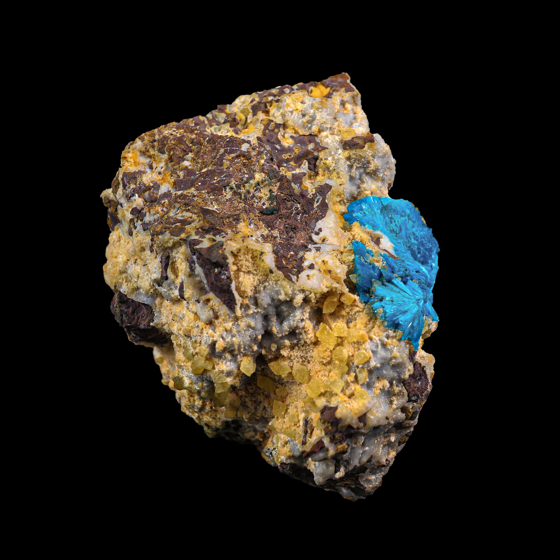 Cavancite With Calcite Natural Mineral Specimen  # G 0019