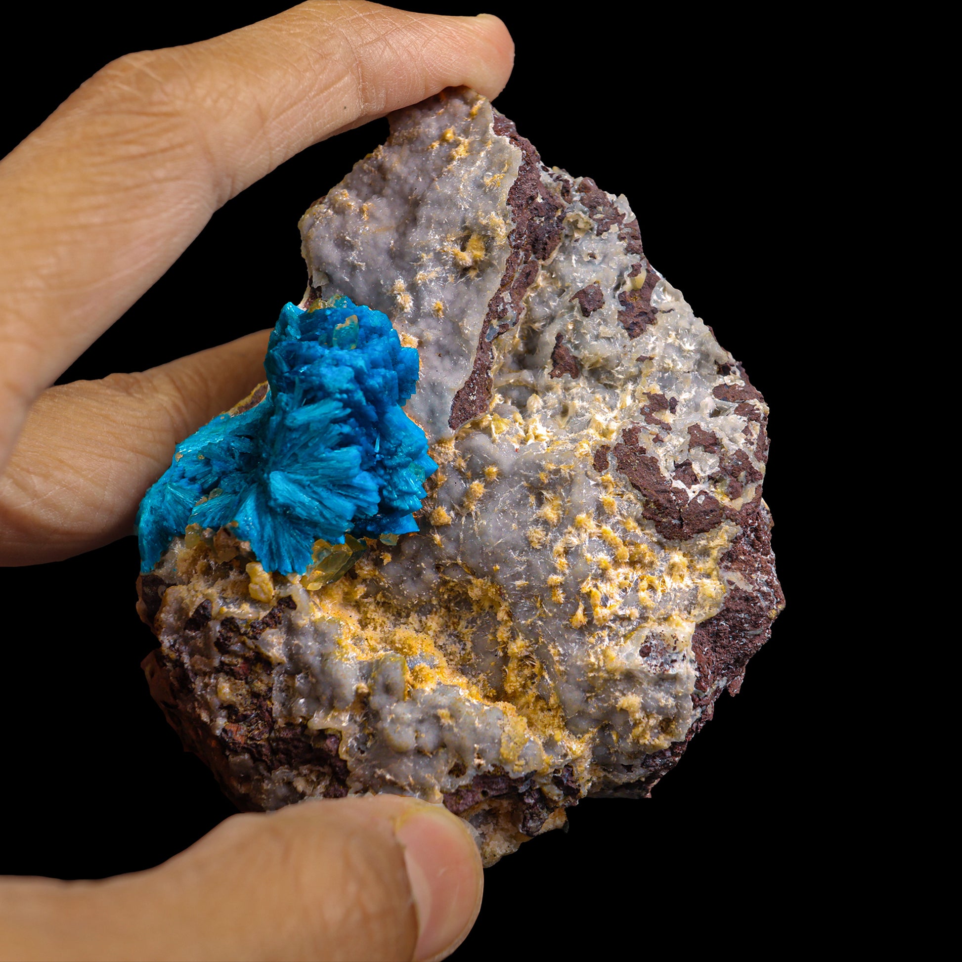 Cavancite With Calcite Natural Mineral Specimen  # G 0019