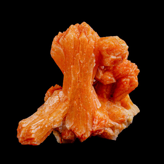 Orange Stilbite Bow Cluster Natural Mineral Specimen # G 0021