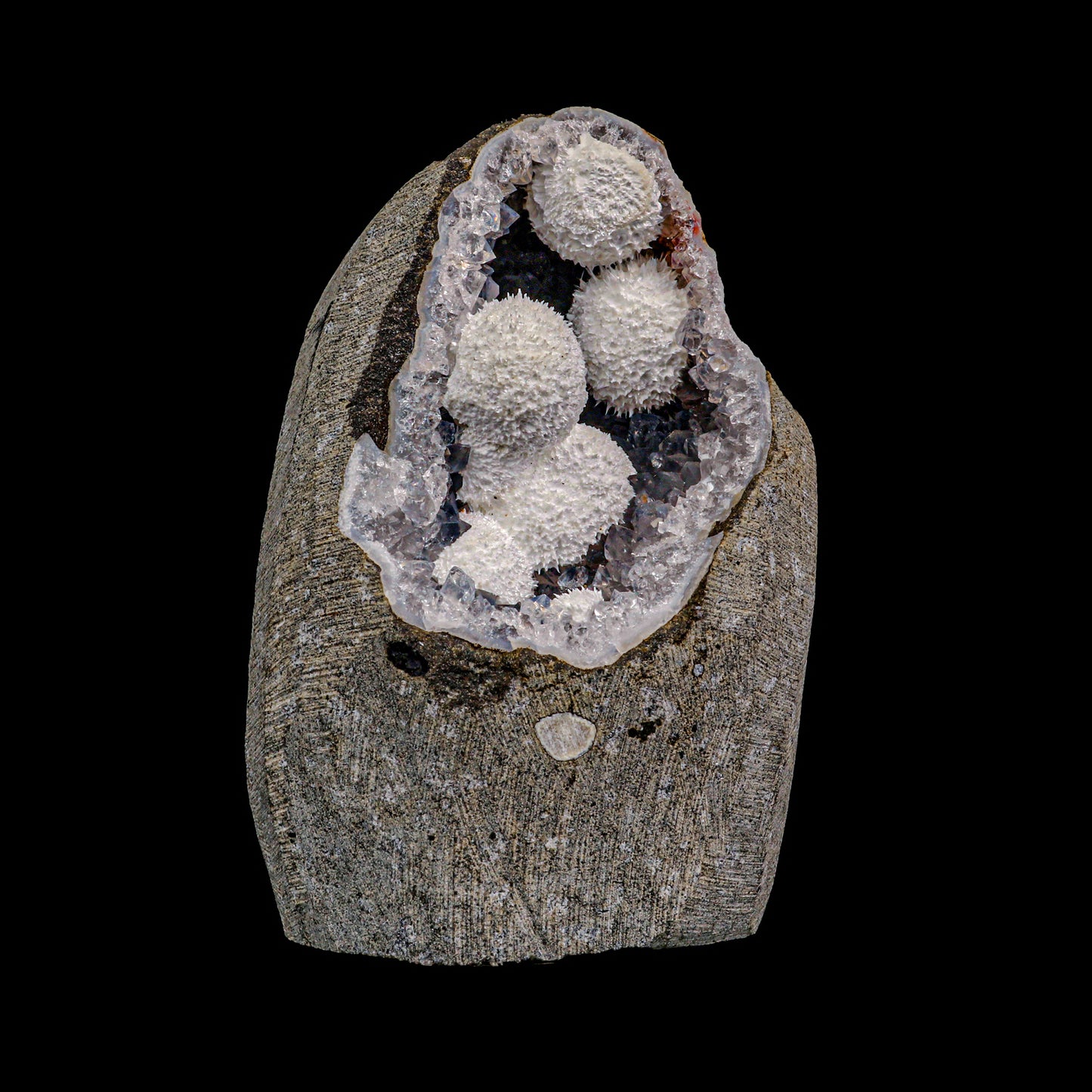 Botryoidal Morednite with MM Quartz Geode Natural Mineral Specimen # G 0023