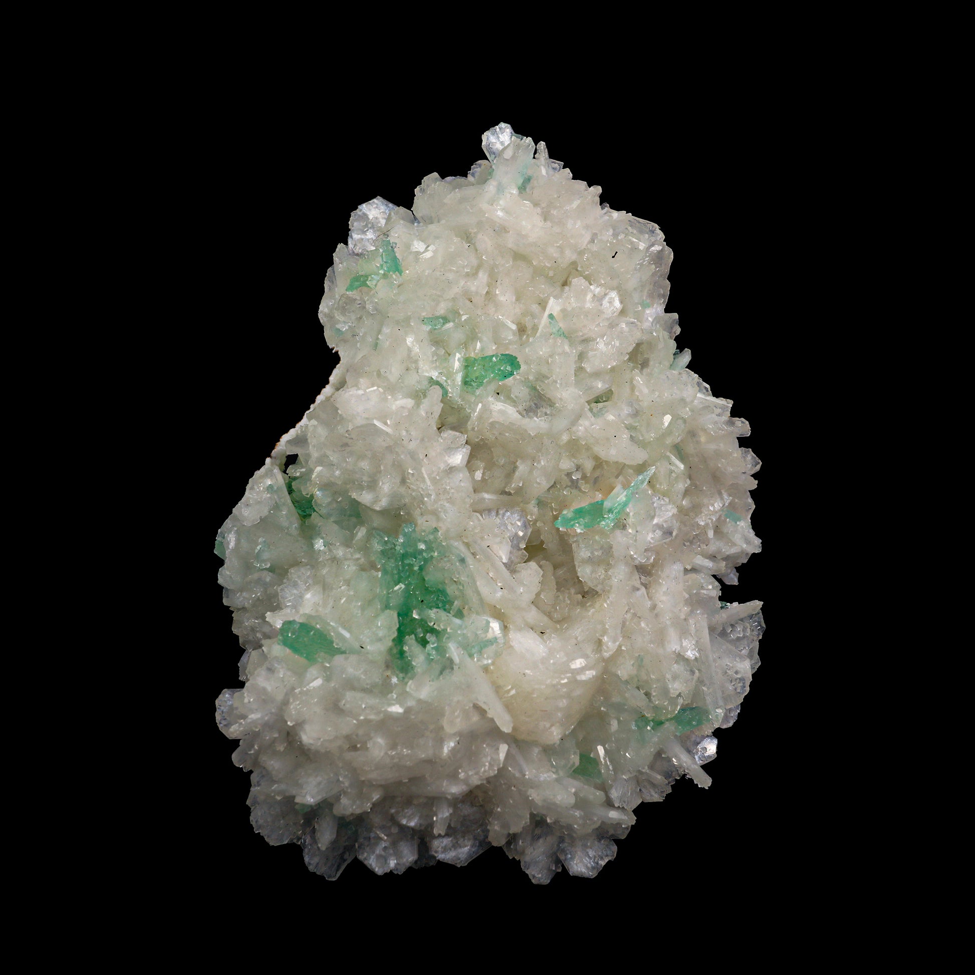 Green Apophyllite With Stilbite & Calcite Natural Mineral Specimen  # G 0028