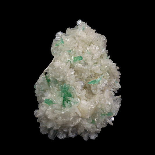 Green Apophyllite With Stilbite & Calcite Natural Mineral Specimen  # G 0028