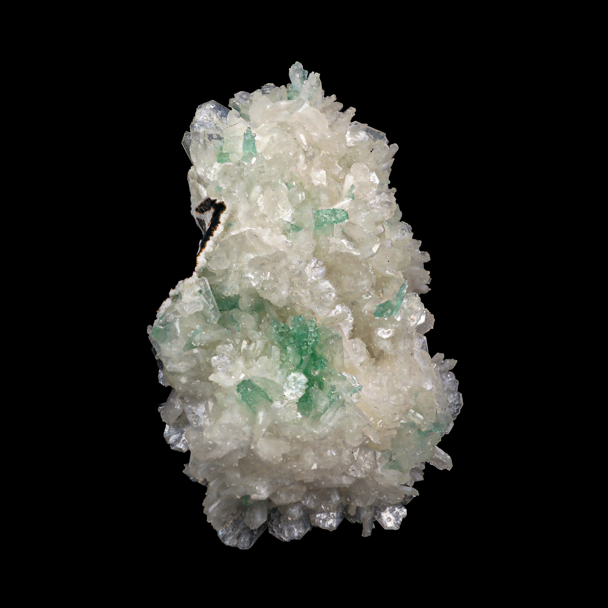 Green Apophyllite With Stilbite & Calcite Natural Mineral Specimen  # G 0028