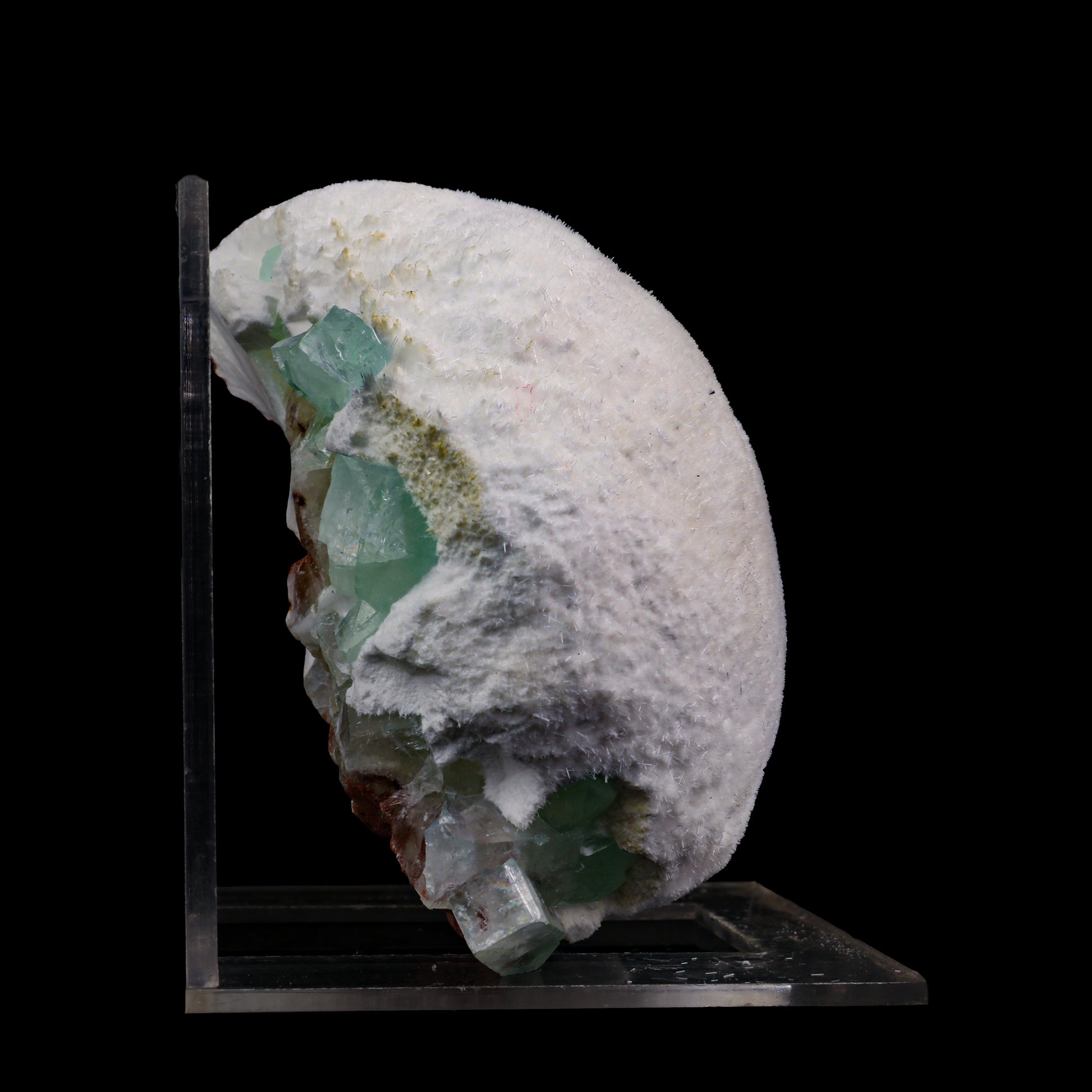 Botryoidal Mordenite  with Green Apophyllite  Natural Mineral Specimen  # G 0029