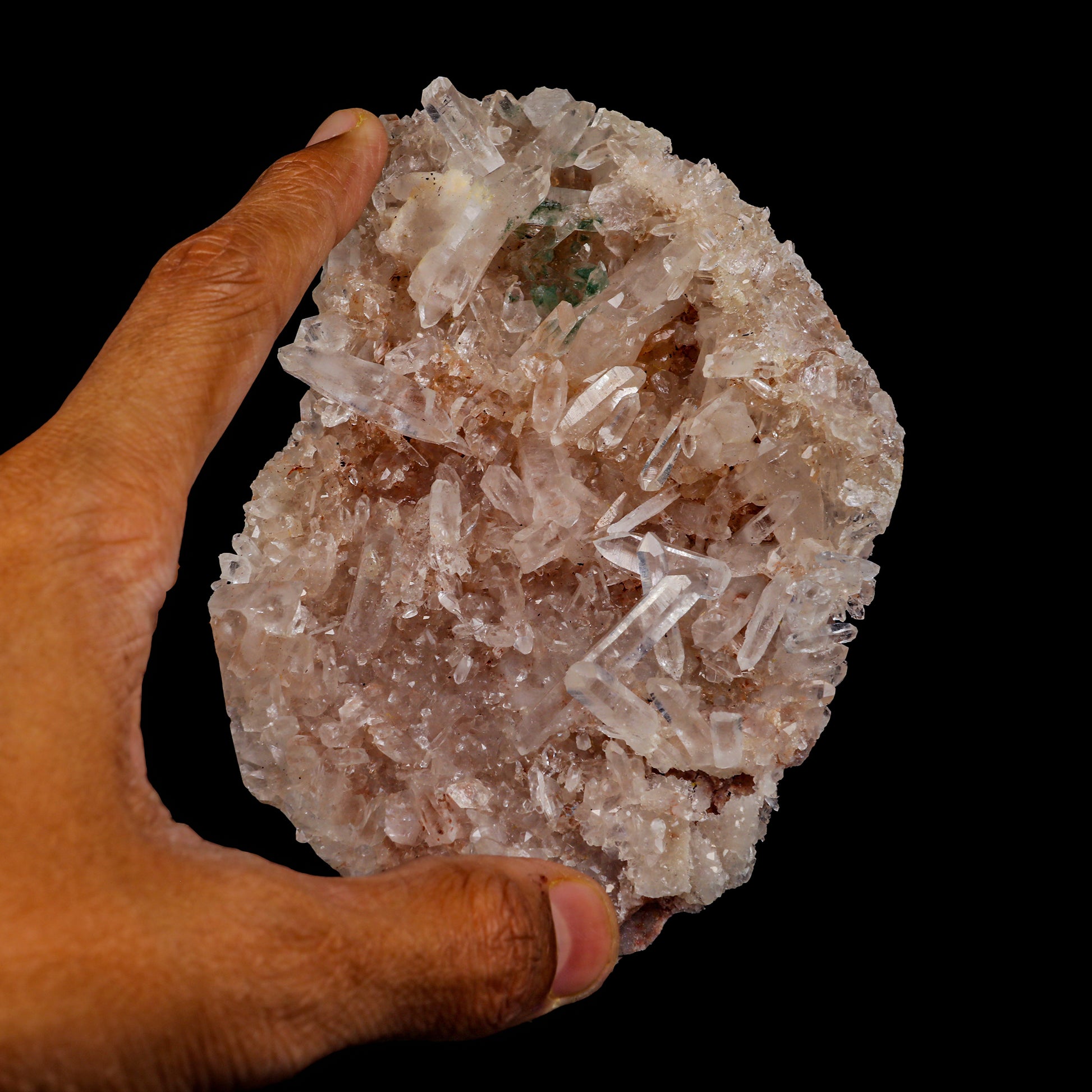 Quartz Cluster With Iron Incluion Natural Mineral Specimen  # G 0036