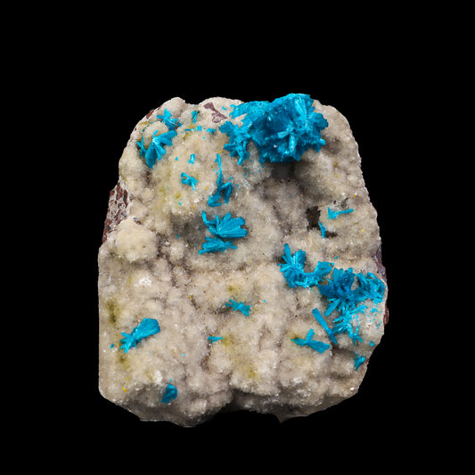 Cavansite on the matrix of Heulandite  Natural Mineral Specimen  # G 0042