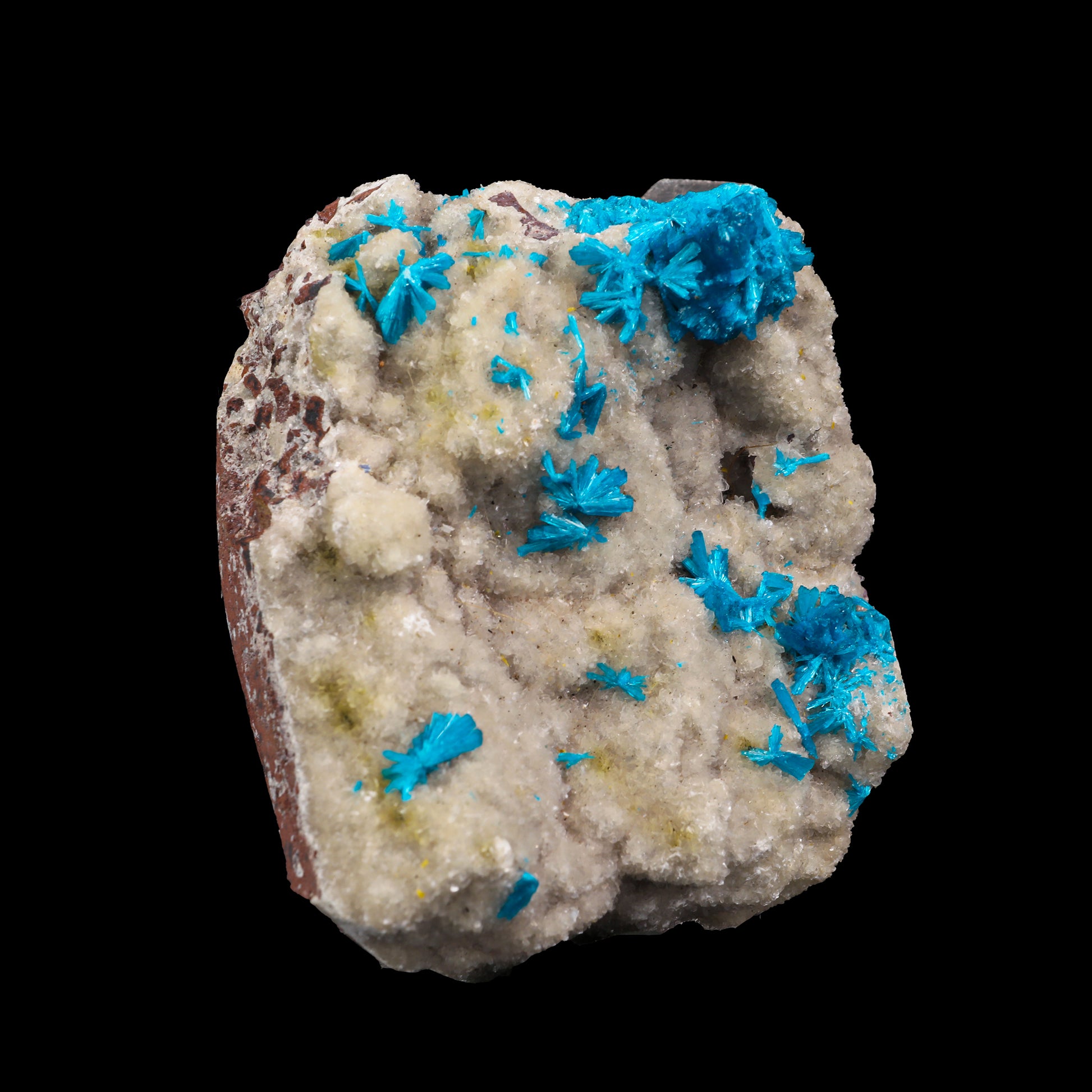Cavansite on the matrix of Heulandite  Natural Mineral Specimen  # G 0042
