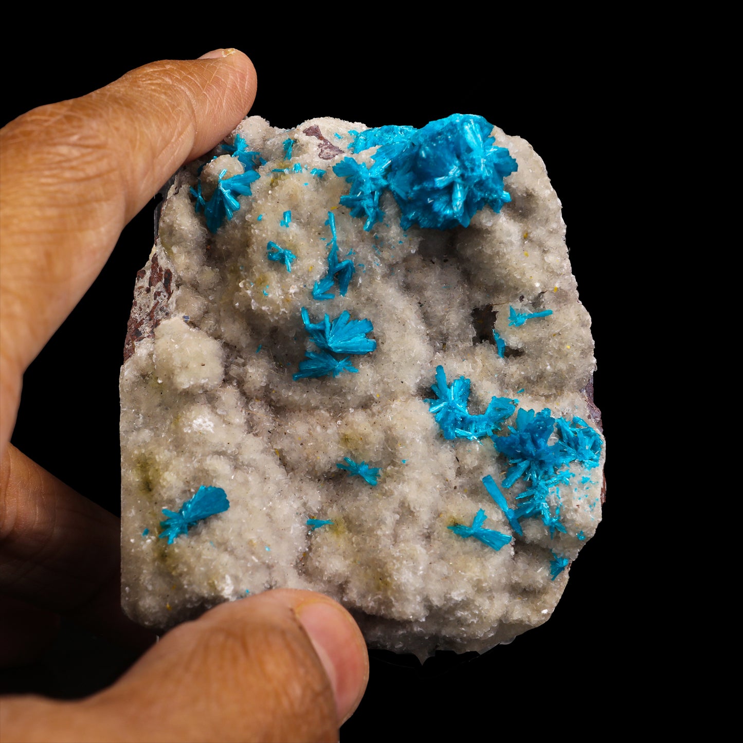 Cavansite on the matrix of Heulandite Natural Mineral Specimen # G 0042
