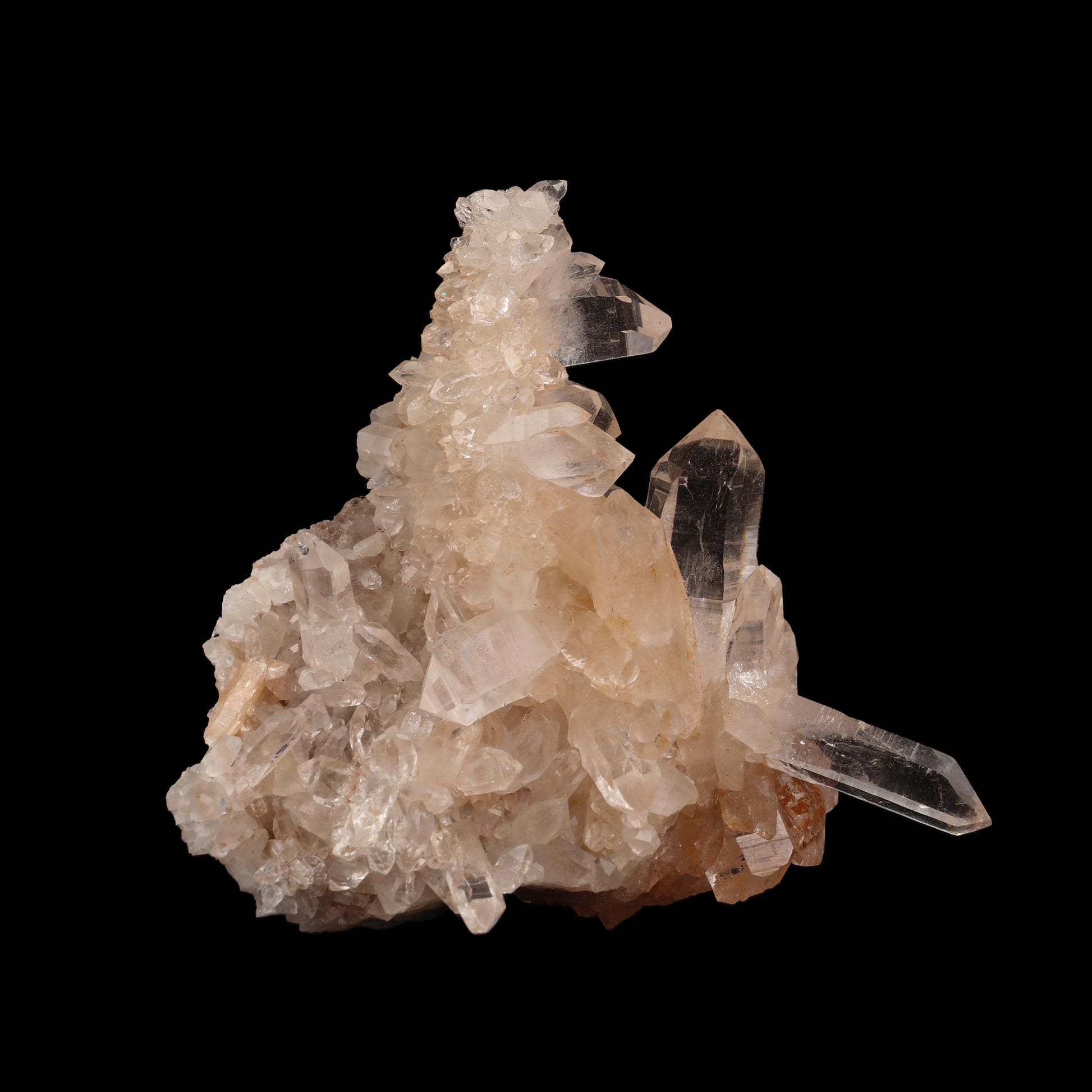 Quartz Cluster with iron Inclusion Natural Mineral Specimen  # G 0044