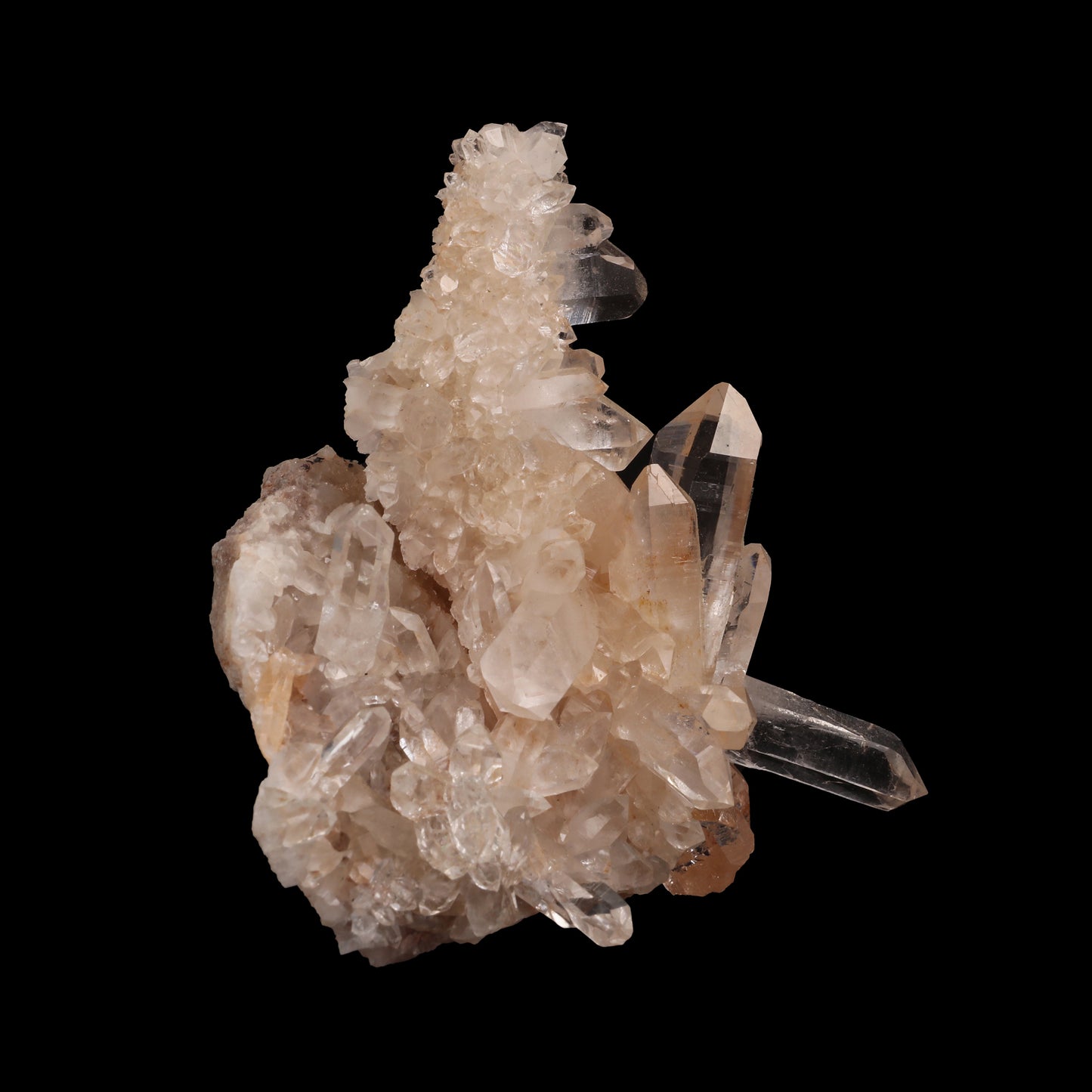 Quartz Cluster with iron Inclusion Natural Mineral Specimen # G 0044