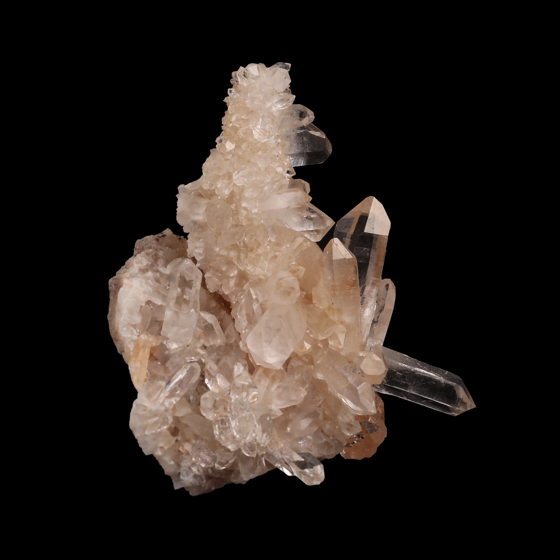 Quartz Cluster with iron Inclusion Natural Mineral Specimen  # G 0044