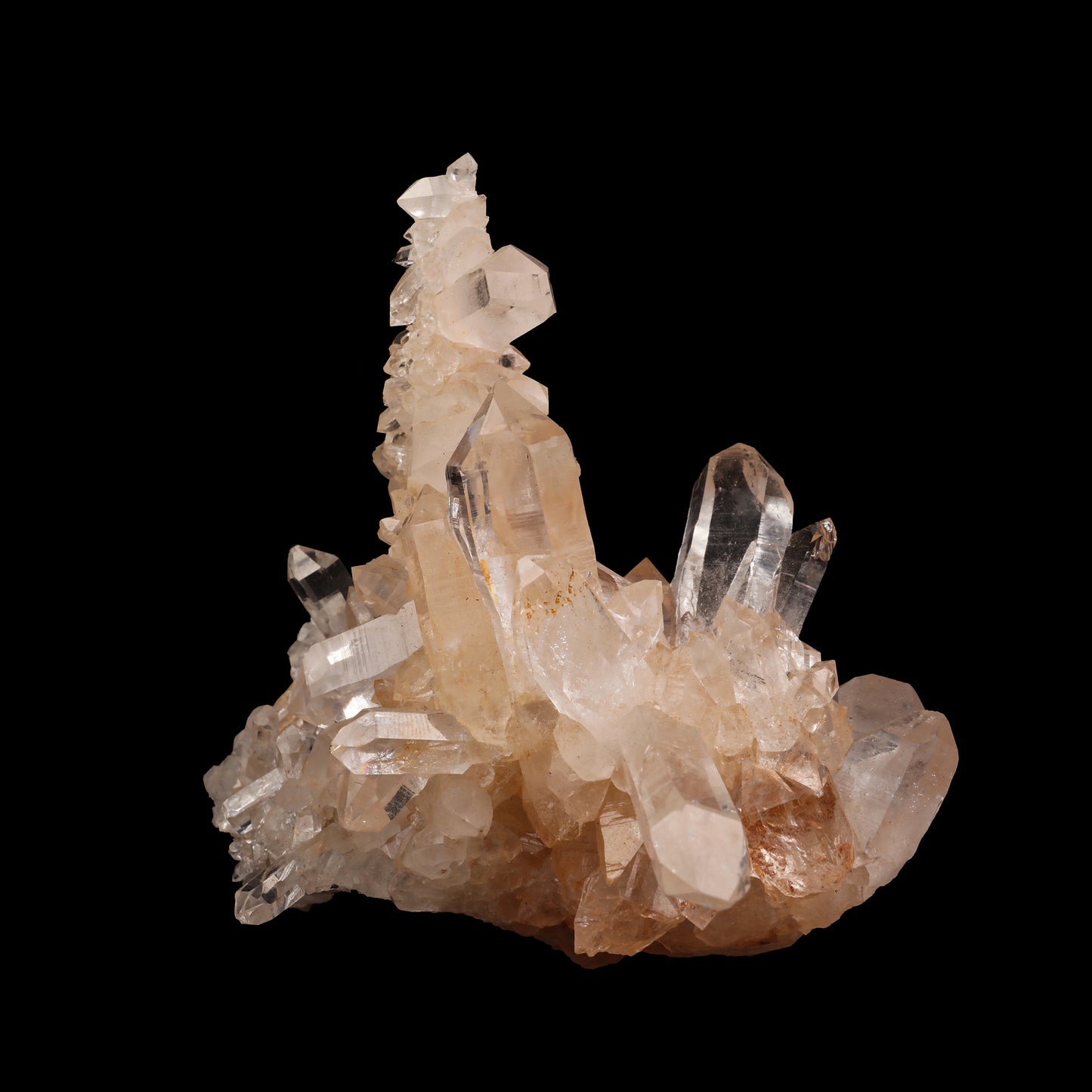 Quartz Cluster with iron Inclusion Natural Mineral Specimen # G 0044