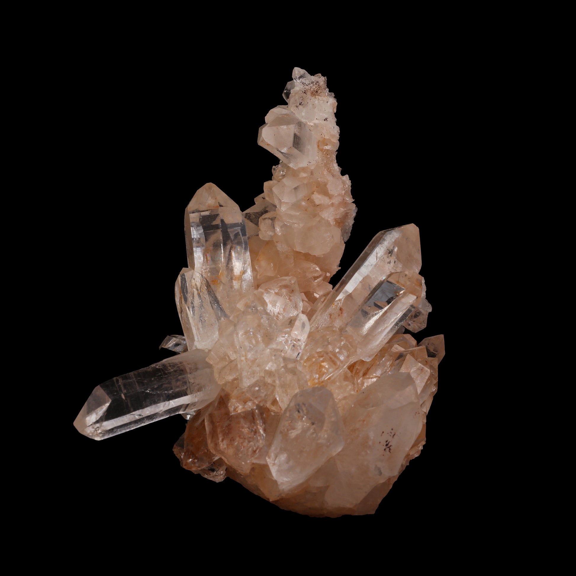 Quartz Cluster with iron Inclusion Natural Mineral Specimen  # G 0044