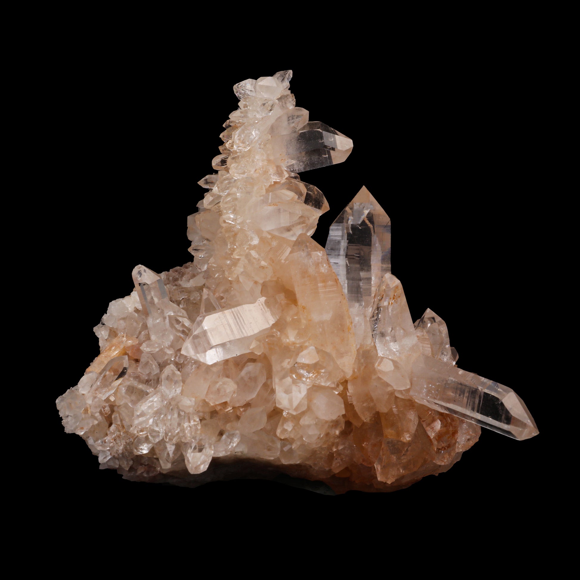 Quartz Cluster with iron Inclusion Natural Mineral Specimen  # G 0044