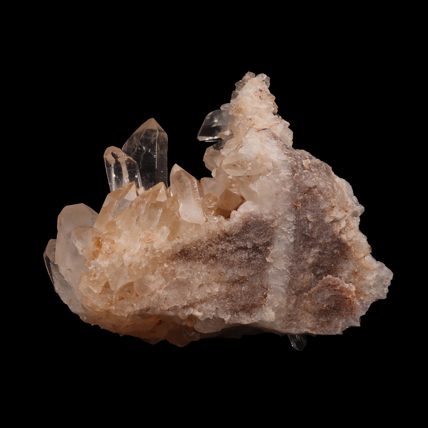 Quartz Cluster with iron Inclusion Natural Mineral Specimen # G 0044