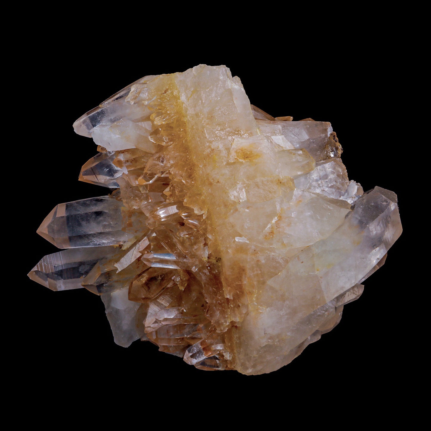 Quartz Cluster with iron Inclusion Natural Mineral Specimen # G 0046