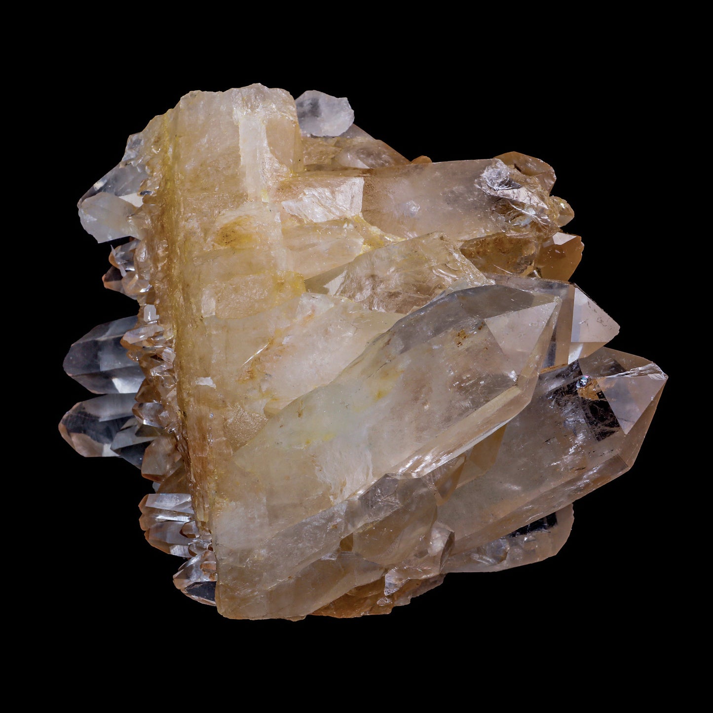 Quartz Cluster with iron Inclusion Natural Mineral Specimen # G 0046