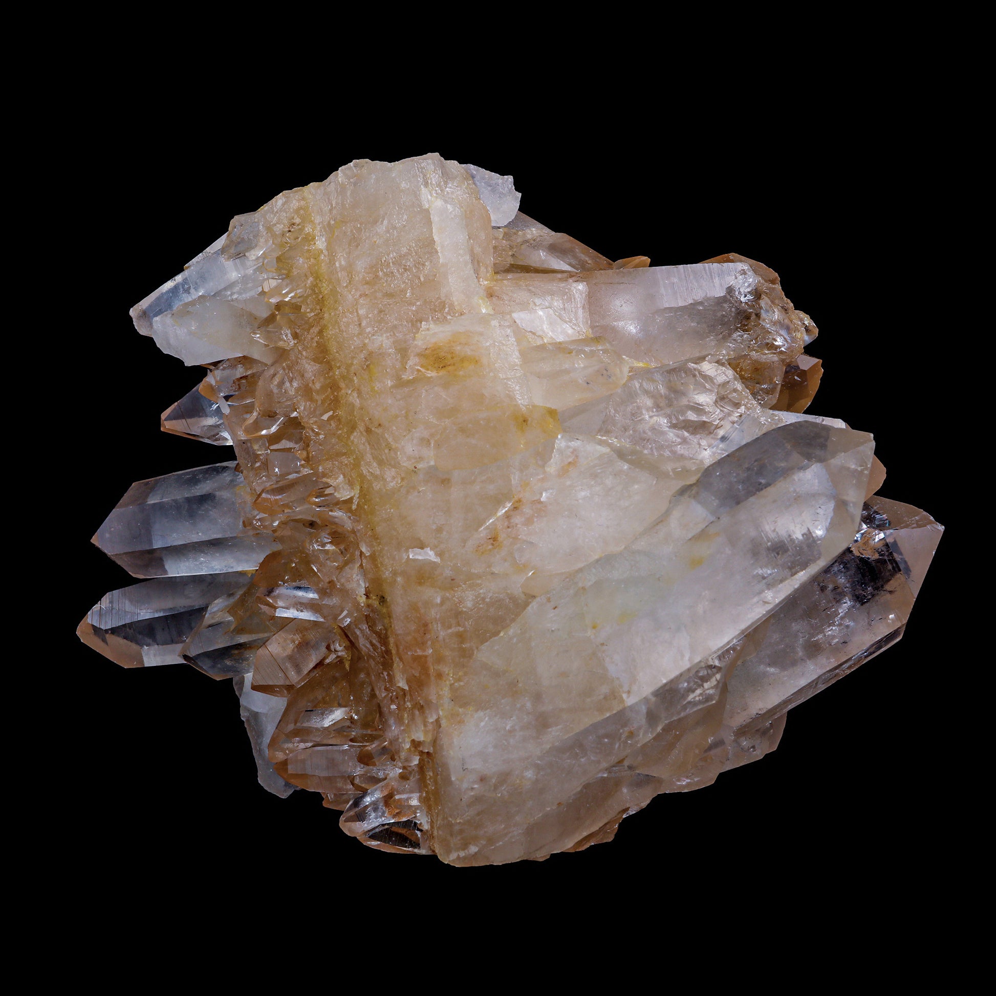 Quartz Cluster with iron Inclusion Natural Mineral Specimen  # G 0046
