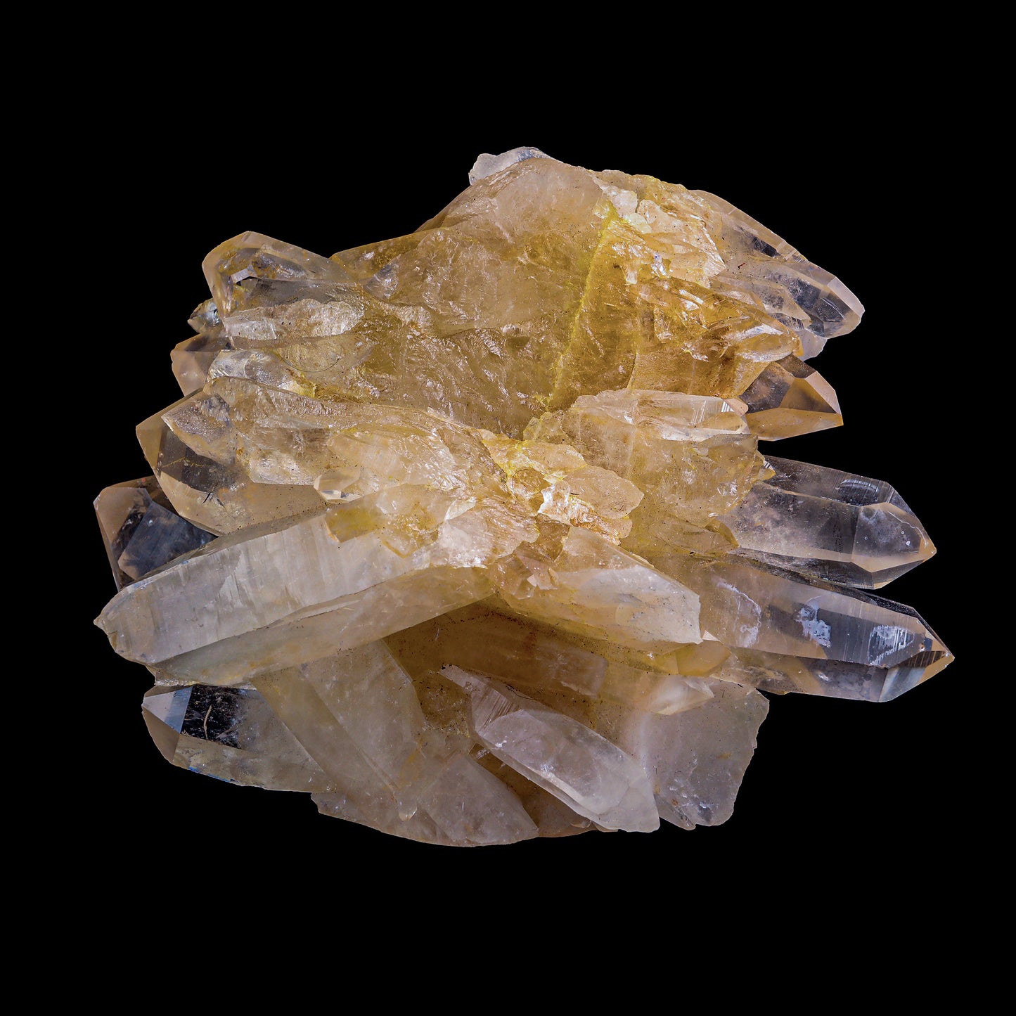 Quartz Cluster with iron Inclusion Natural Mineral Specimen # G 0046