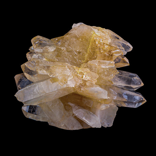 Quartz Cluster with iron Inclusion Natural Mineral Specimen  # G 0046