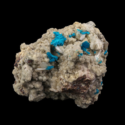 Cavansite on the matrix of Heulandite  Natural Mineral Specimen  # G 0058