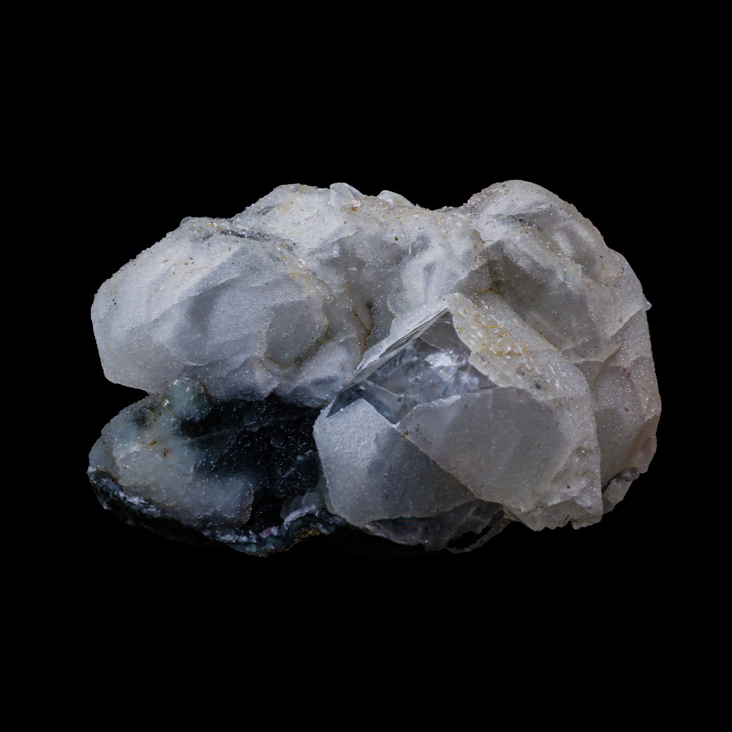 Chaledony on Calcite Natural Mineral Specimen # G 0064