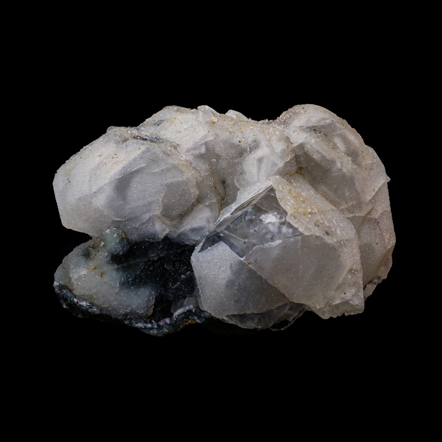 Chaledony on Calcite Natural Mineral Specimen # G 0064