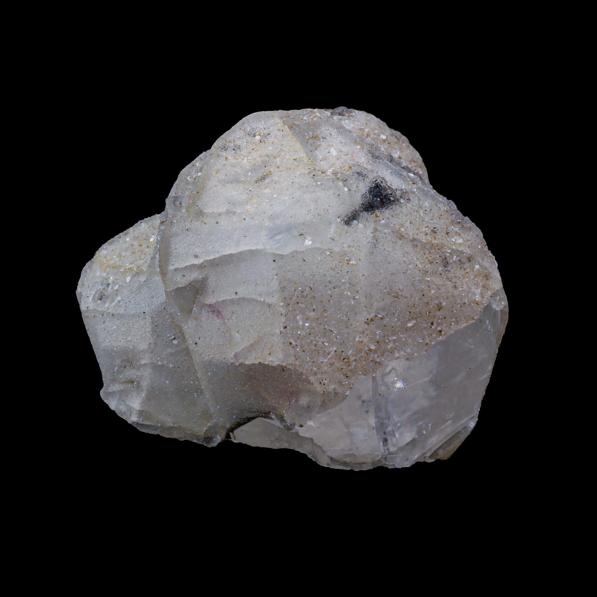Chaledony on Calcite Natural Mineral Specimen  # G 0064