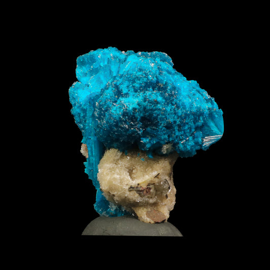 Cavansite Ball on Heulandite Natural Mineral Specimen  # G 0089