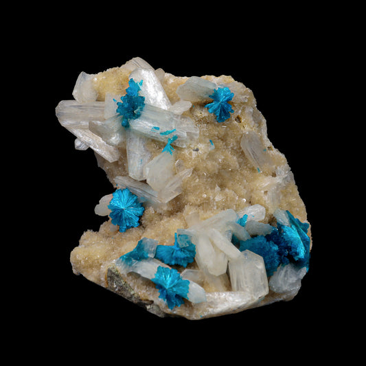 Cavansite with Stilbite  Natural Mineral Specimen  # G 0095