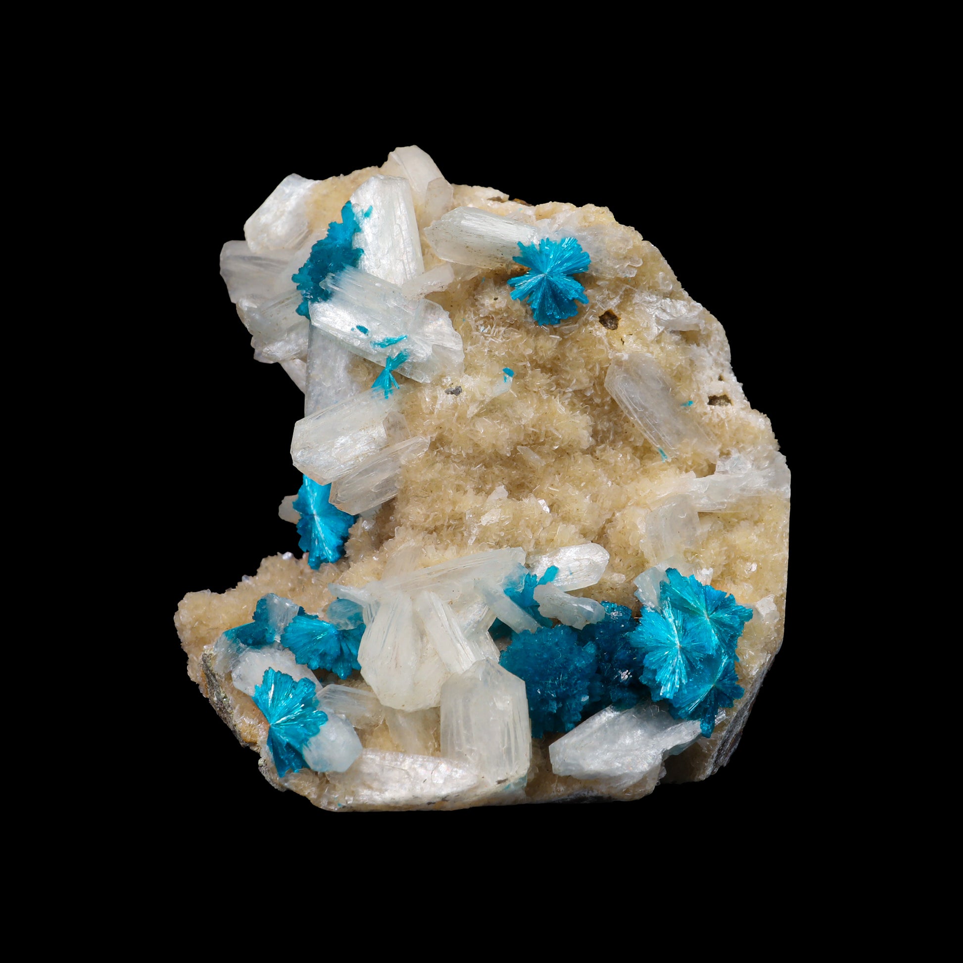 Cavansite with Stilbite  Natural Mineral Specimen  # G 0095