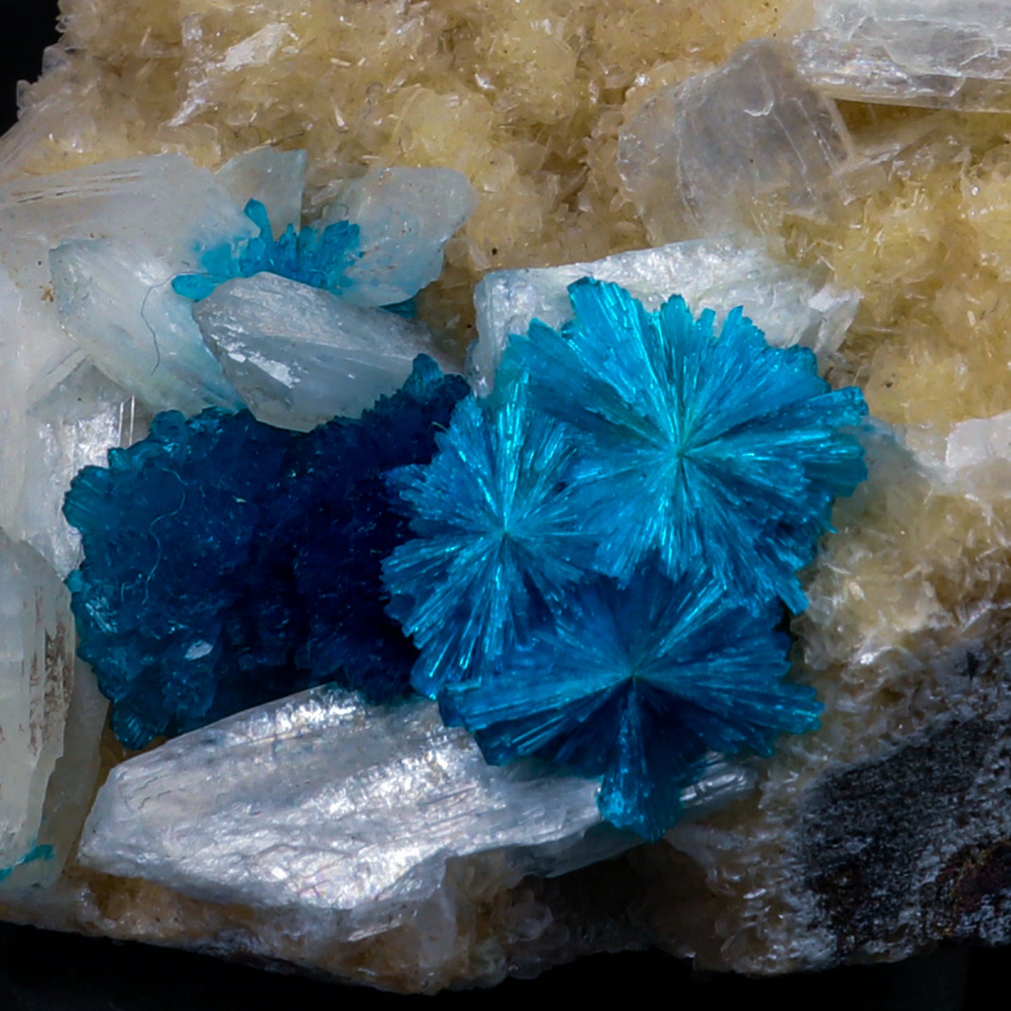 Cavansite with Stilbite Natural Mineral Specimen # G 0095