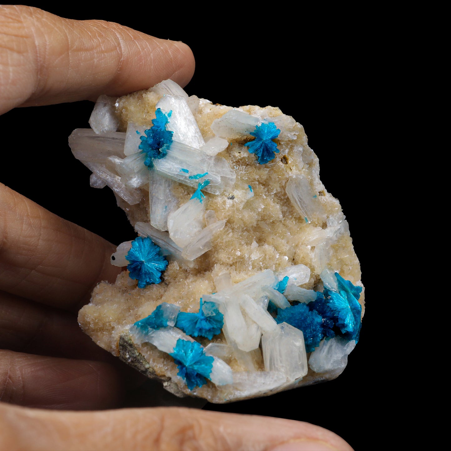 Cavansite with Stilbite Natural Mineral Specimen # G 0095
