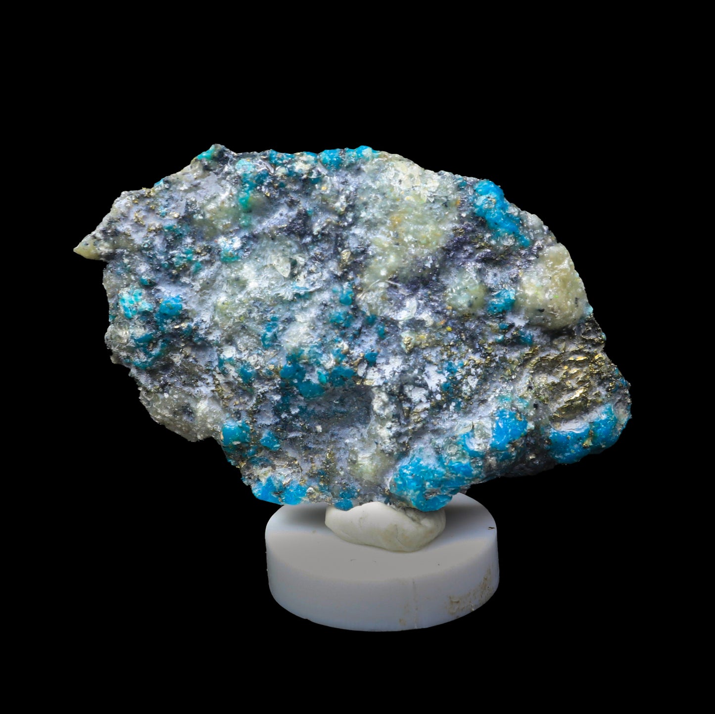 Turquoise with Pyrite Natural Mineral Specimen # G 0217