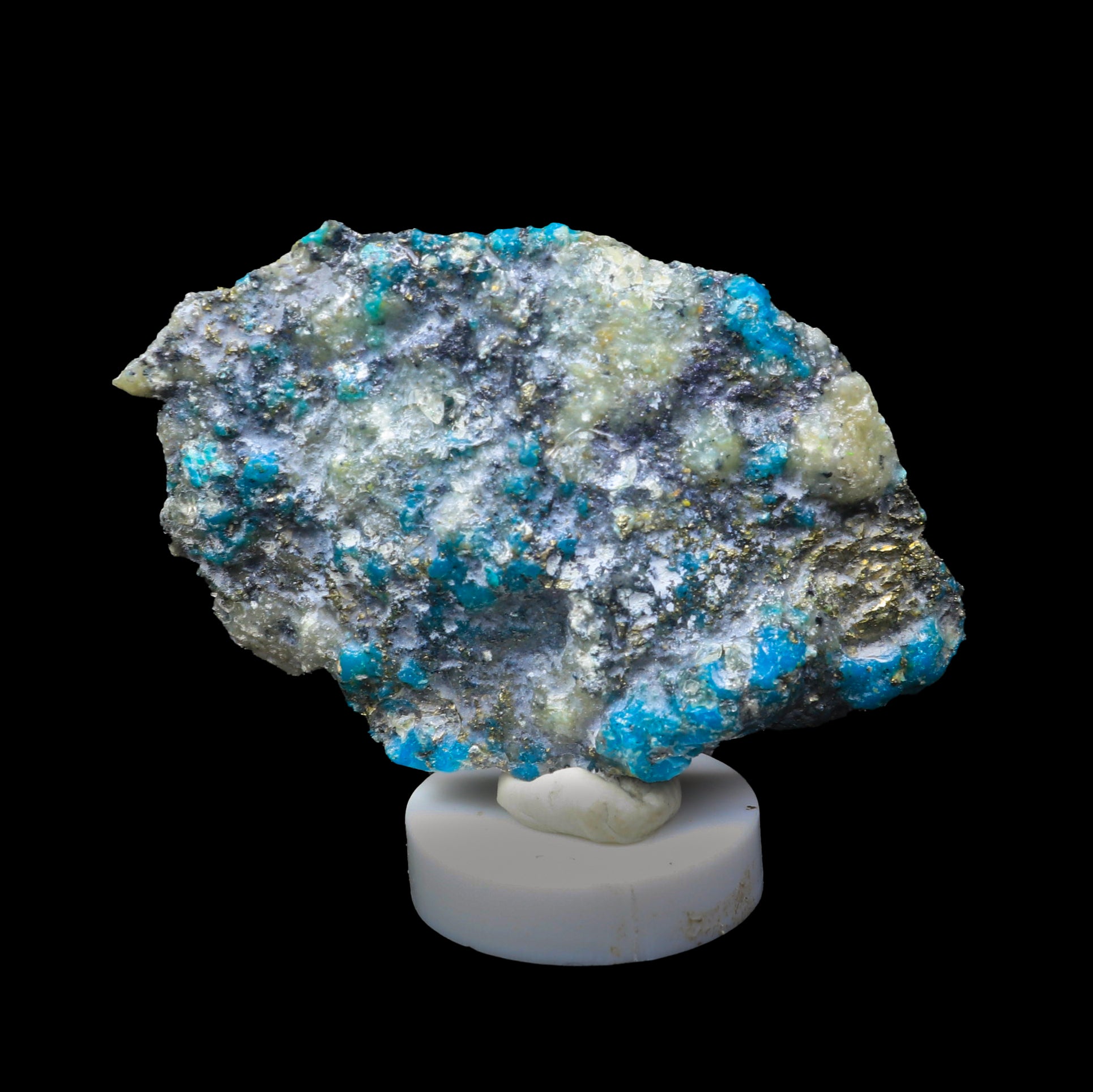 Turquoise with Pyrite  Natural  Mineral Specimen  # G 0217
