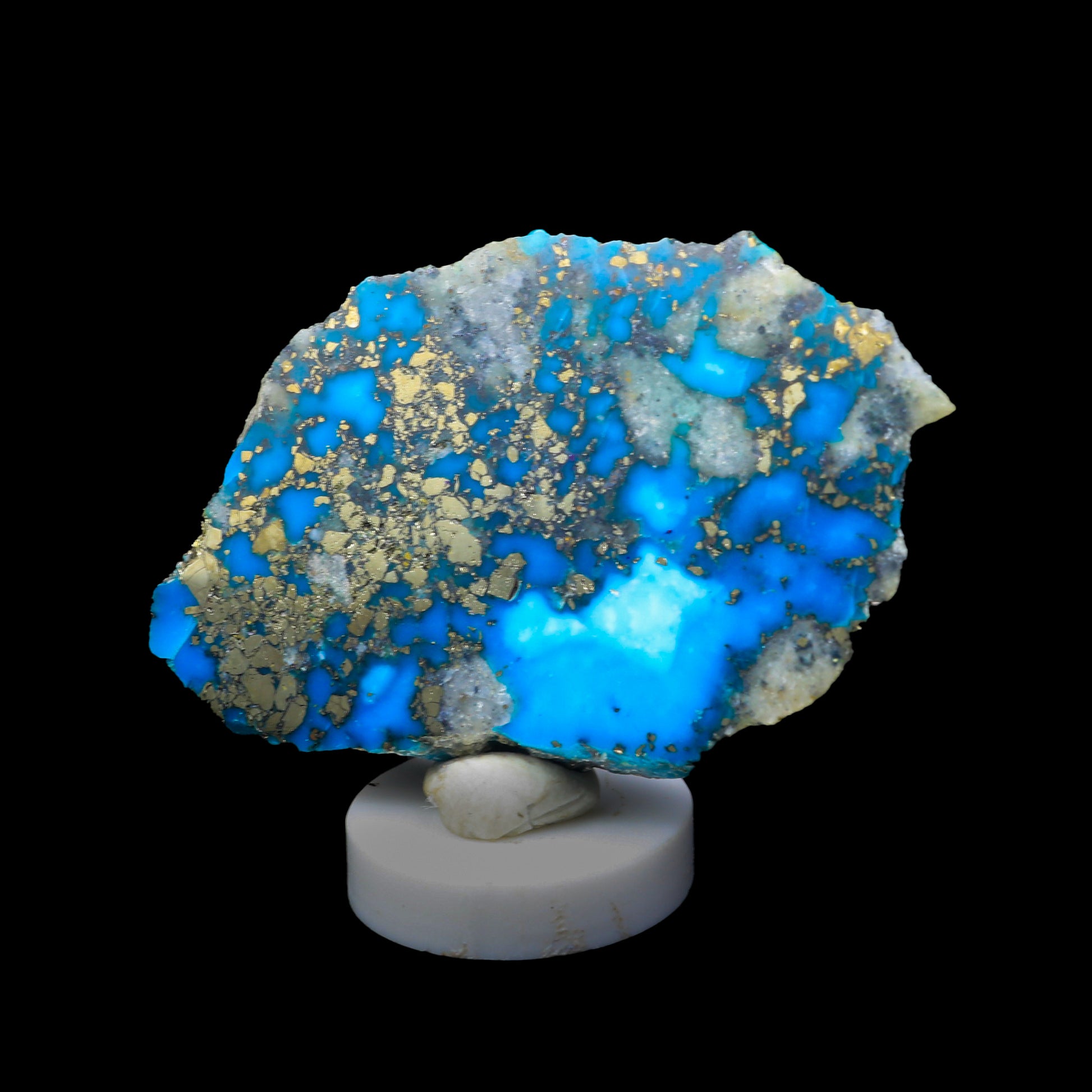 Turquoise with Pyrite  Natural  Mineral Specimen  # G 0217