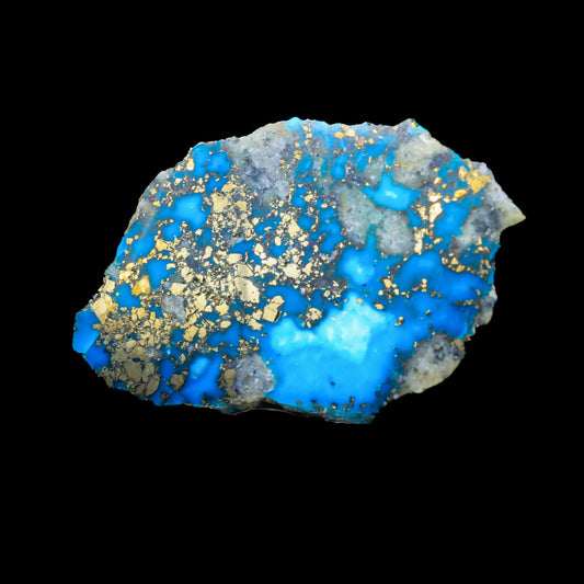 Turquoise with Pyrite  Natural  Mineral Specimen  # G 0217